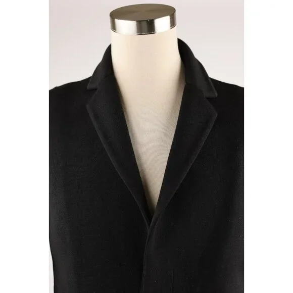 $1,480 Monobi Wool Down Filled Overcoat SZ XS Black